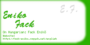 eniko fack business card